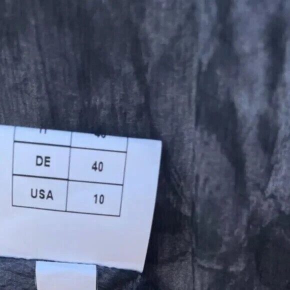 MC Planet Women's Black & Grey Marble Button-Down Long Sleeve Sheer Tunic Sz 10 - Picture 6 of 10